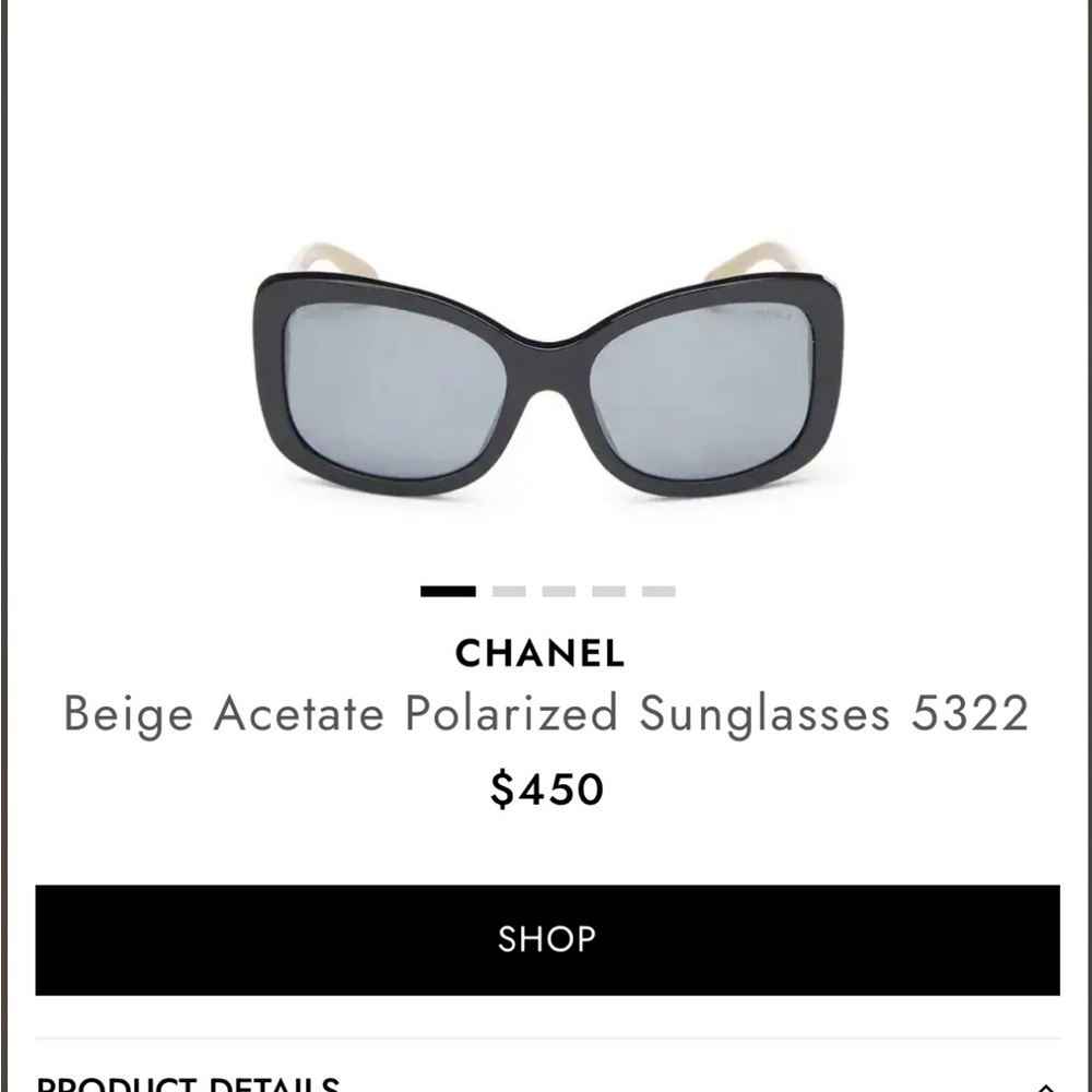 CHANEL RARE Black and Beige CC Sunglasses (5322 c. 1333/26)